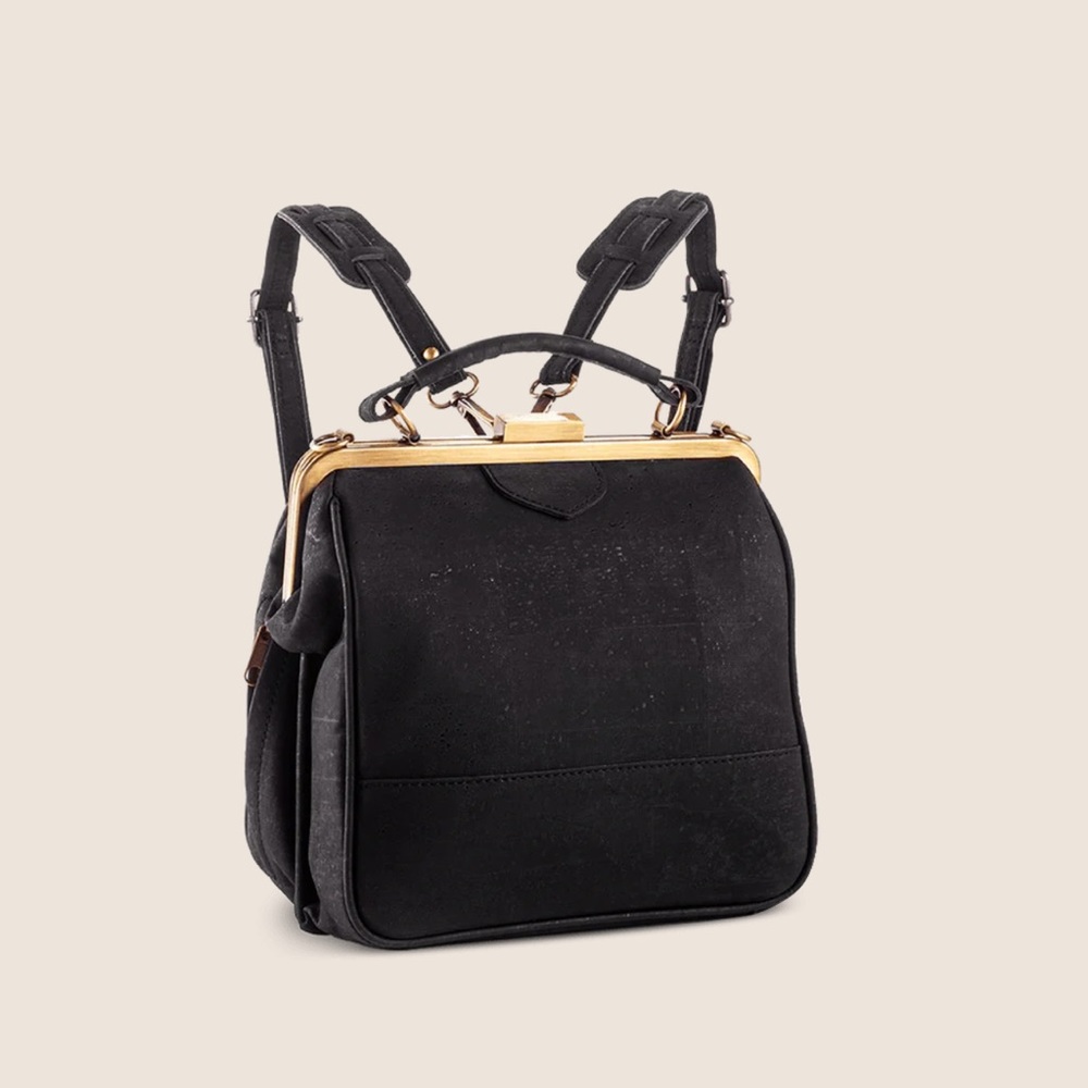 Laflore Paris Bebebark Convertible Cork Purse with chain strap